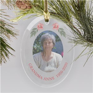 Memorial Glass Personalized Photo Ornament | Memorial Ornaments