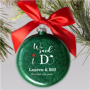 Personalized We Said I Do Glass Ornament | Personalized Wedding Ornaments