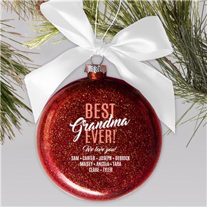 Personalized Best Ever Glass Ornament | Personalized Christmas Ornaments