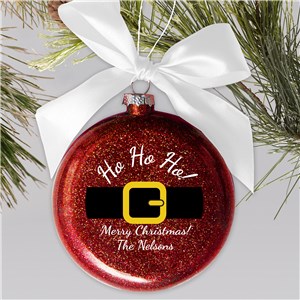 Personalized Ho Ho Ho Glass Ornament | Personalized Christmas Ornaments