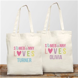 Personalized Easter Bunny Tote