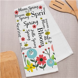 Spring Kitchen Towel | Personalized Spring Kitchen Decor