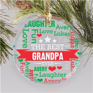 Personalized Grandpa Ornament | Word-Art Gifts For Christmas