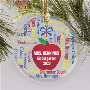 Personalized Teacher Ornaments | Word-Art Ornaments For Teachers