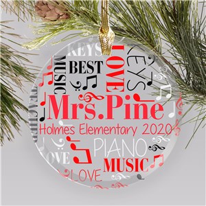 Personalized Teacher Ornaments | Gifts For Music Teachers