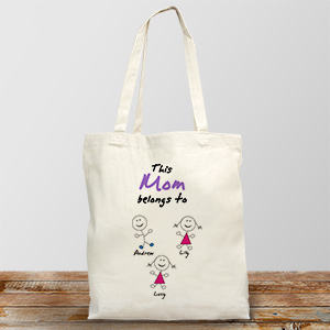 Belongs To Personalized Canvas Tote Bag | Grandma Gifts