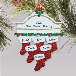 Personalized White Mantle Ornament | Personalized Family Christmas Ornaments