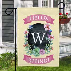 Monogram Spring Garden Flag |Personalized Housewarming Gifts