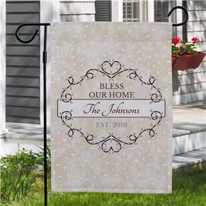 Personalized Bless Our Home Garden Flag |Personalized Garden Flags