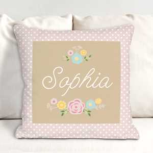 Personalized Baby Floral Throw Pillow | Personalized Baby Gifts