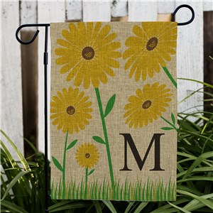 Personalized Yellow Floral Burlap Garden 830104702BX