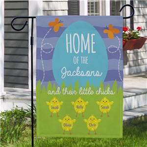 Personalized Garden Flags |Spring Chick Yard Flag for Family