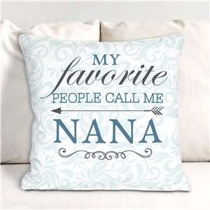 Personalized My Favorite People Throw Pillow for Her | Mother's Day Gifts For Grandma