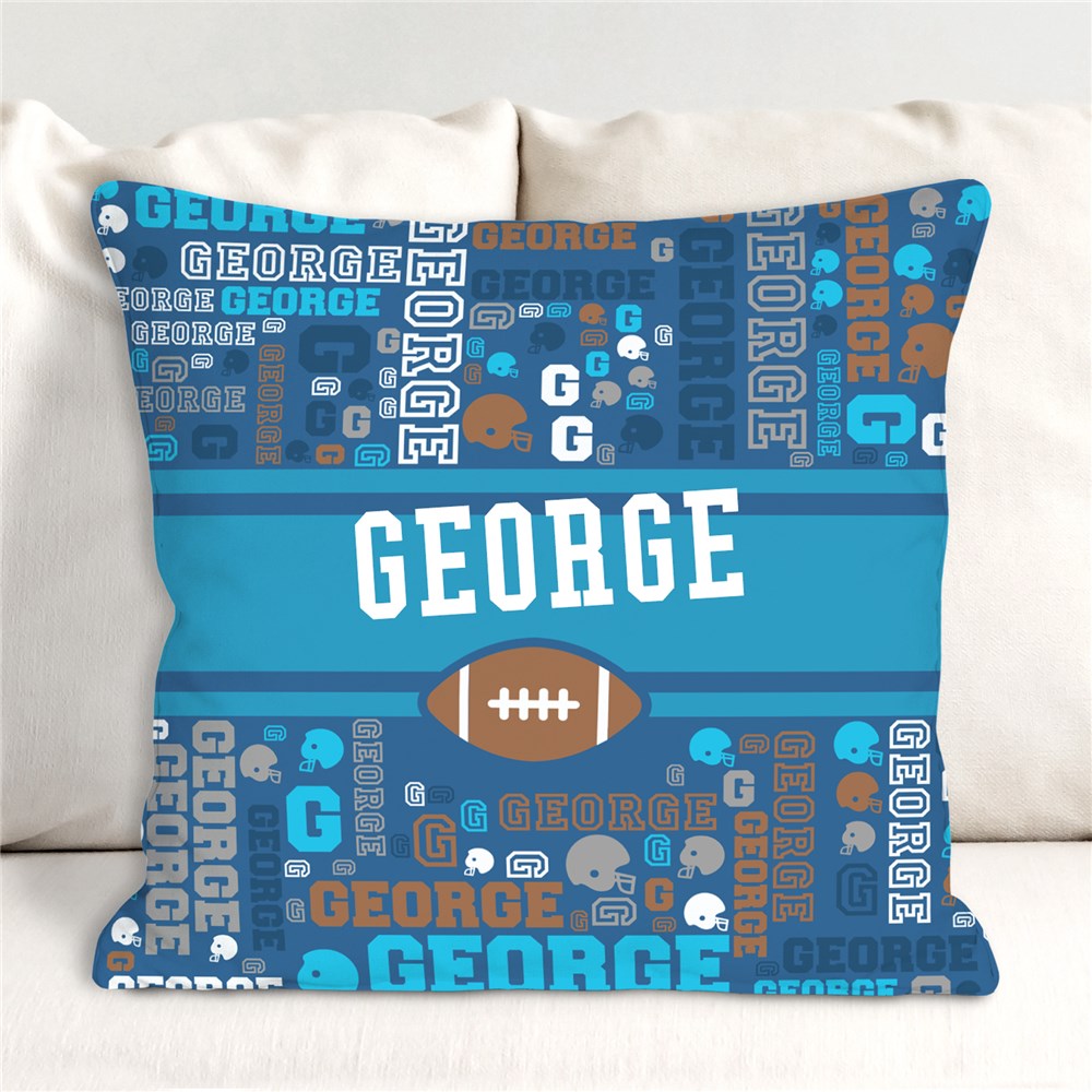 Personalized Word Art Throw Pillow | Gifts For Kids Who Love Sports