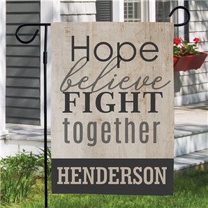 Hope Believe Fight Personalized Garden Flag 830163372X