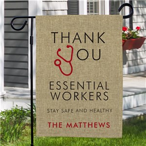 Thank You Essential Workers Garden Flag