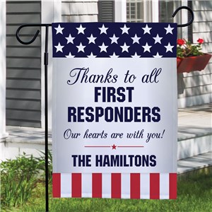 Thank You First Responders Garden Flag