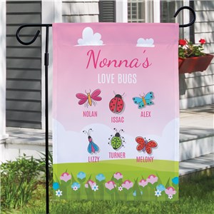 Personalized Love Bugs Garden Flag