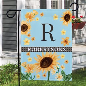 Personalized Sunflowers Garden Flag