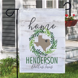 Personalized Home State Garden Flag