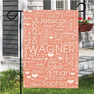 Personalized Word-Art Garden Flag