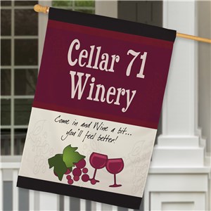 Personalized Winery House Flag | Personalized House Flags