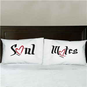 Soul Mates Pillowcase Set | Valentine Pillow Cases