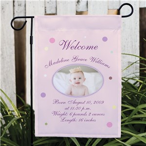 Newborn Announcement Garden Flag | New Baby House Flag