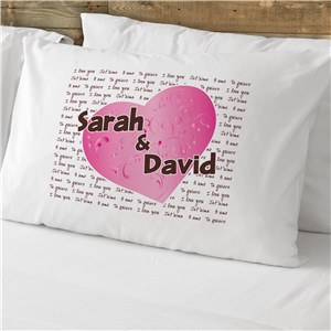 I Love You Personalized Pillowcase | Valentine Pillow Cases