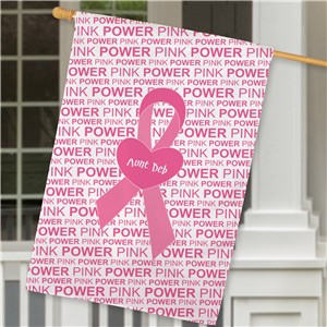 Personalized Breast Cancer Awareness House Flag | Personalized House Flags