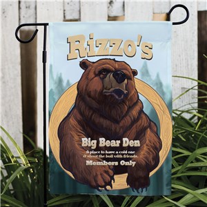 Personalized Big Bear Den Garden Flag | Personalized Garden Flags