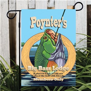 Personalized Big Bass Lodge Garden Flag 83040402