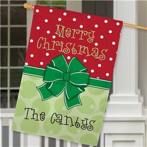 Personalized Merry Christmas House Flag | Personalized Christmas Flags