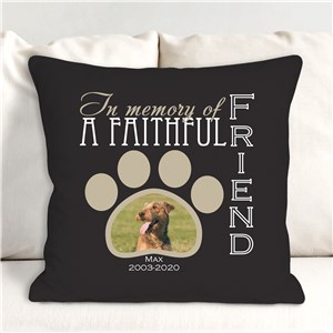 Personalized Faithful Friend Photo Throw Pillow 83070383