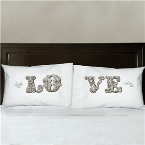 Personalized Love Pillowcase Set | Romantic Gifts For Valentine's