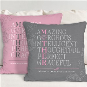 Personalized Mother Throw Pillow | Mom Pillow