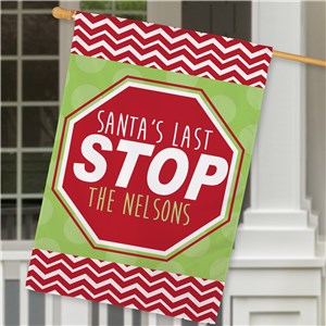 Santa House Flag | Personalized Christmas Flags