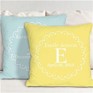 Personalized Baby Throw Pillow | Personalized Baby Pillow