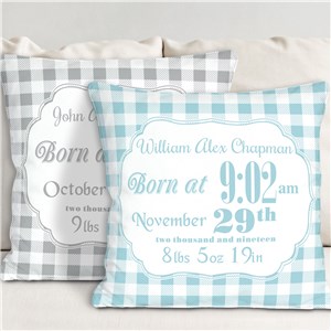 Birth Announcement Throw Pillow | Personalized Throw Pillows