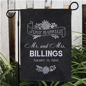 Personalized Just Married Garden Flag | Personalized Wedding Gifts