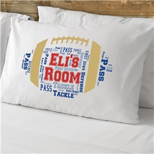 Football Word-Art Pillowcase | Personalized Word Art