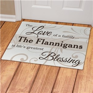 Family Blessing Personalized Doormat | Best Housewarming Gifts