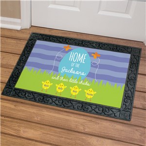 Personalized Doormat | Spring Chick Doormat for Family