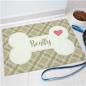 Personalized Dog Bone or Fish Pet Mat | Personalized Pet Mat