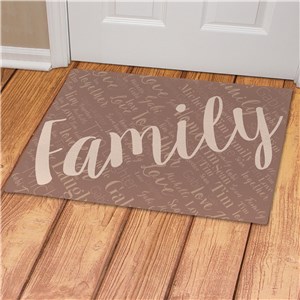 Personalized Family Word-Art Doormat | Personalized Doormat