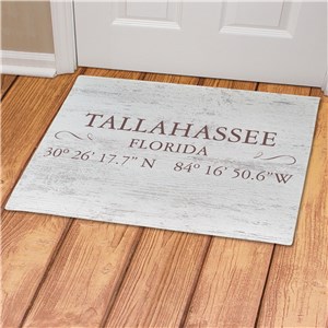 Personalized Coordinate Doormats | Rustic Coordinates Door Mat