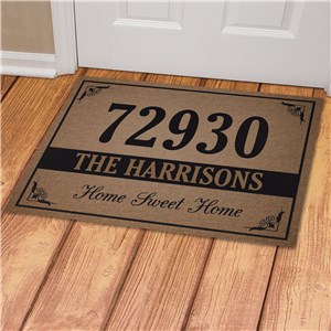 Personalized House Number and Family Name Doormat