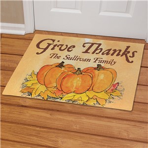 Give Thanks Personalized Doormat 83130697