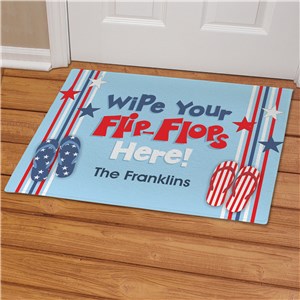 Personalized Wipe Your Flip Flops Here Stars Doormat | Personalized Doormats