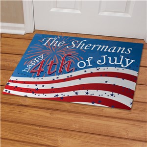 Personalized 4th of July Welcome Doormat | Personalized Doormats